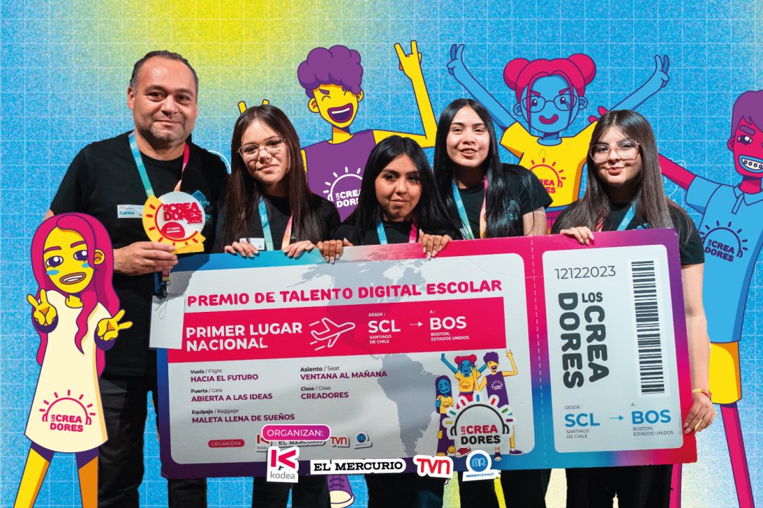 Foto de los ganadores del premio al Talento Digital Escolar de Los Creadores